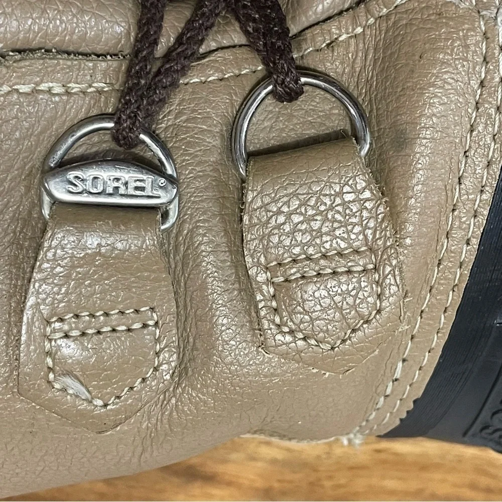 Sorel Ram Tan Black‎ Winter Snow Boots Kids Toddler sz 7 Outdoor Adventure